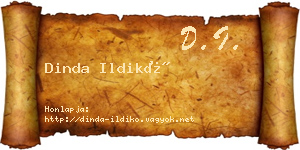 Dinda Ildikó névjegykártya