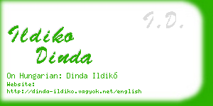 ildiko dinda business card